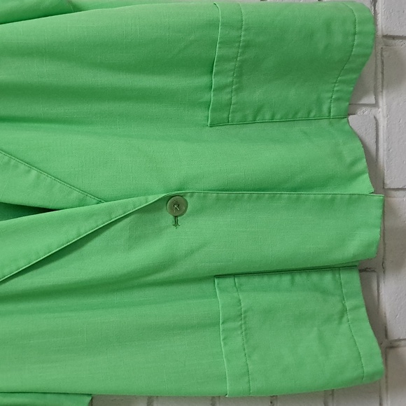Sag Harbor Green Short Sleeve 1 Button Blazer W/Pockets. Size 16 - Picture 3 of 9